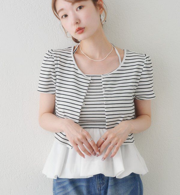  「【マルチウェイ】ホルターバルーンカーデSET」|Tシャツ・カットソー|