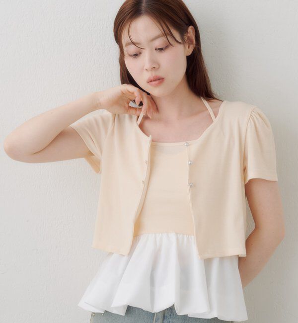  「【マルチウェイ】ホルターバルーンカーデSET」|Tシャツ・カットソー|