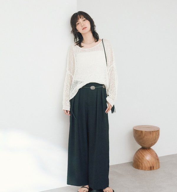  「【5色展開】テープヤーンボートネックニット」|ニット・セーター|