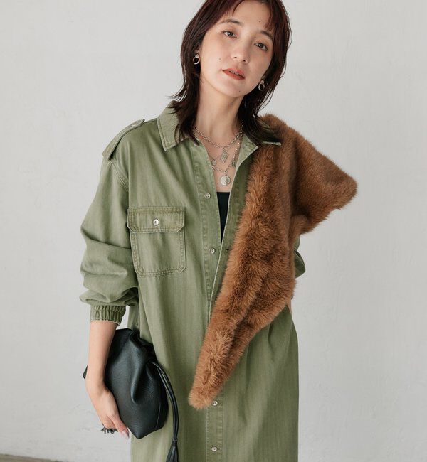  「【Yossshiiii企画】【A・MONN】バックロゴシャツワンピース」|ワンピース|