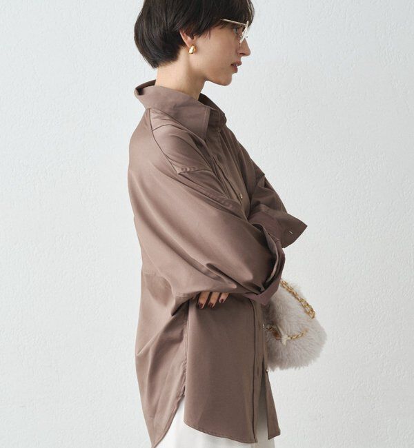  「《WEB限定/大人気につきリバイバル/累計販売１万枚達成》サテンBIGシャツ」|シャツ・ブラウス|