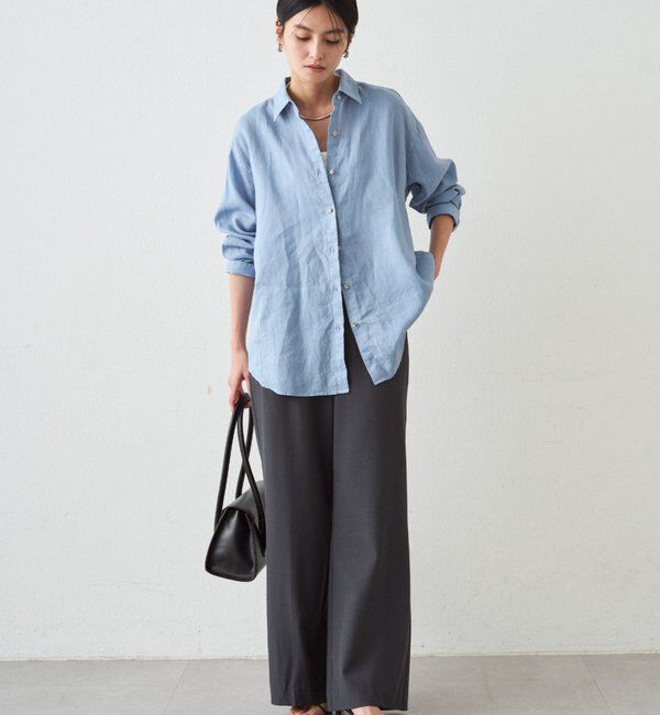 「《累計販売2万枚/名品アイテム》リネンバックタイシャツ」|シャツ・ブラウス|