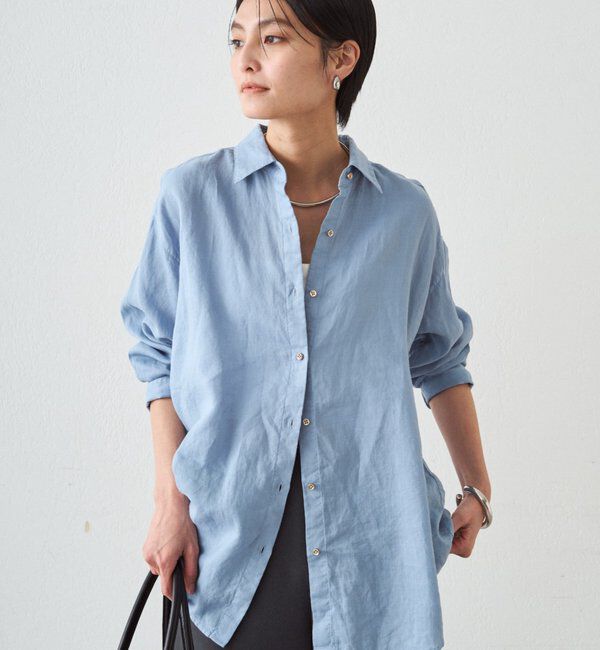  「《累計販売2万枚/名品アイテム》リネンバックタイシャツ」|シャツ・ブラウス|