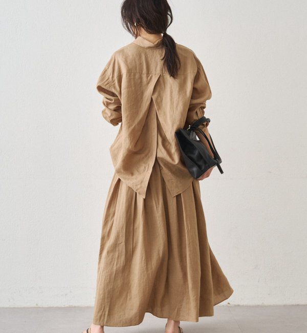  「《累計販売2万枚/名品アイテム》リネンバックタイシャツ」|シャツ・ブラウス|