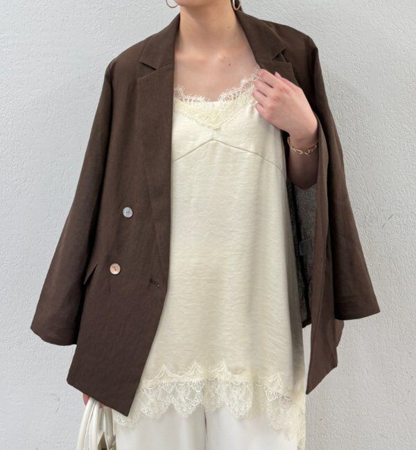  「《人気につき再登場/レイヤードアイテム》レースキャミ」|シャツ・ブラウス|