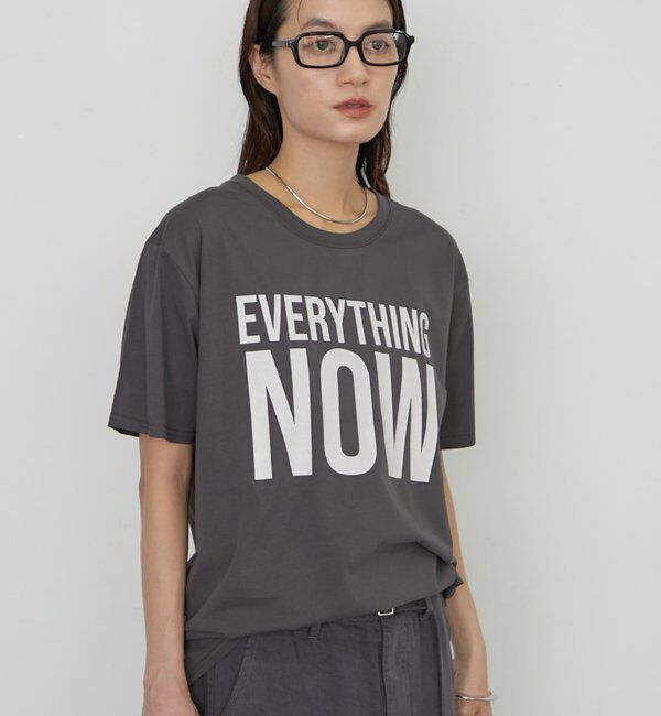  「NOWロゴT」|Tシャツ・カットソー|チャコールグレー
