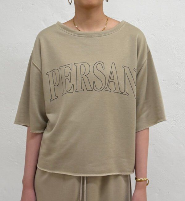  「≪セットアップ可≫カットプリントプルオーバー」|Tシャツ・カットソー|ライトベージュ