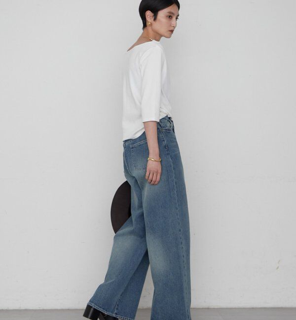  「アシメワイドデニムパンツ」|デニム|