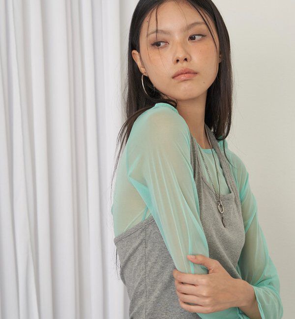  「【SLOPPY】パワーメッシュシアートップス（無地/ドット）」|Tシャツ・カットソー|