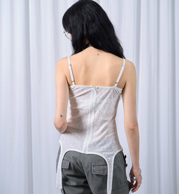  「【SixM】Tulle garter corset」|キャミソール|