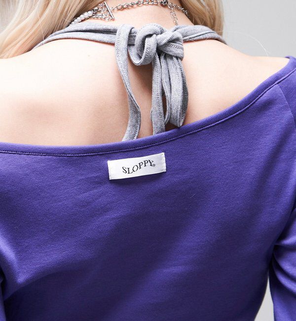 「【WEB限定】【SLOPPY】バックオープンギャザートップス」|Tシャツ・カットソー|
