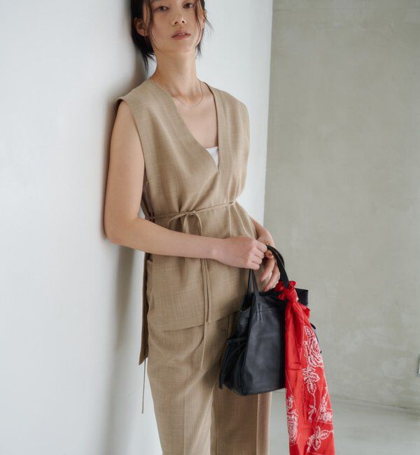  「【再入荷】レザー巾着ショルダーバッグ」|トートバッグ|