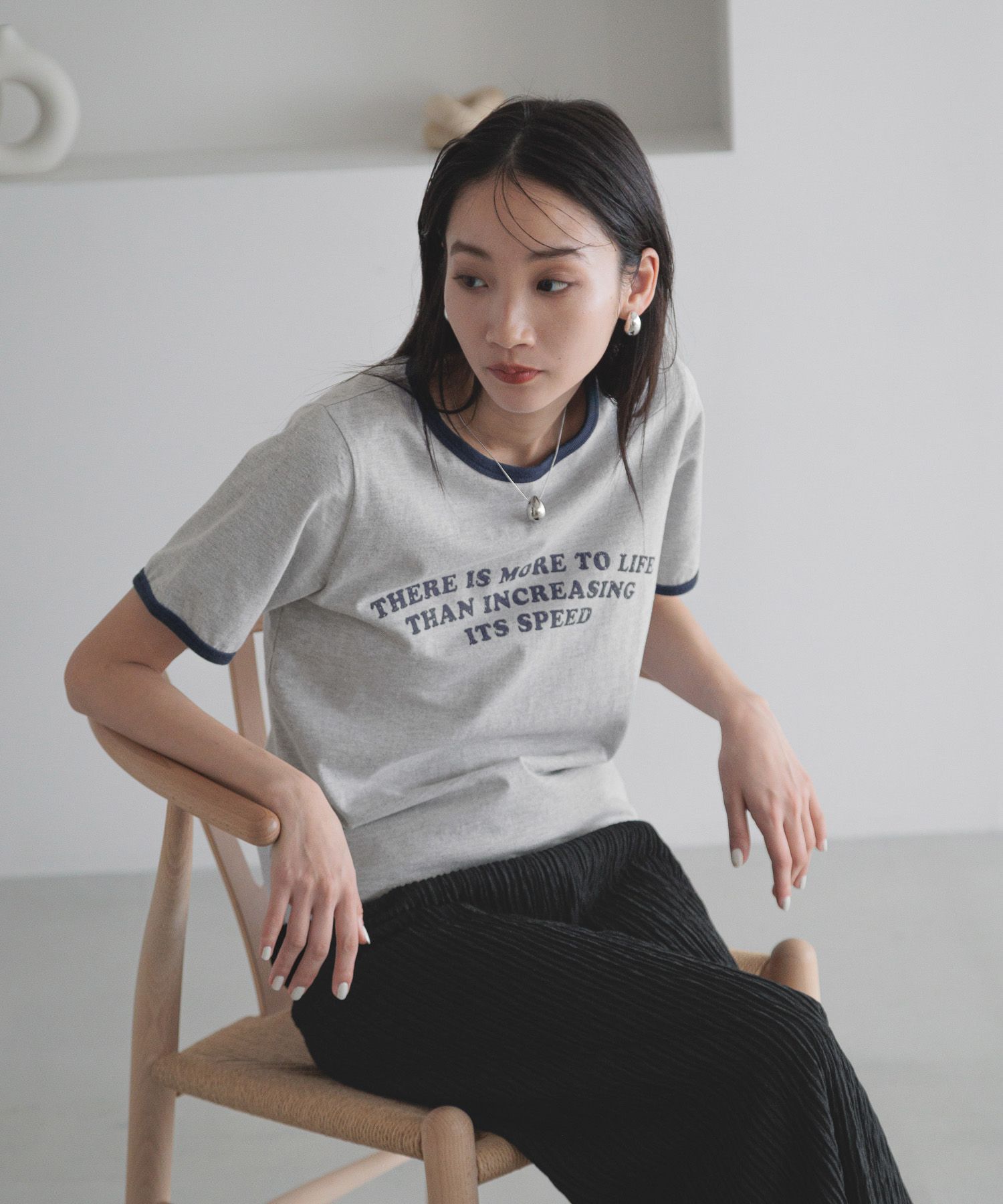 LOWRYS FARM「リンガーロゴＴＥＥ」|Tシャツ・カットソー|