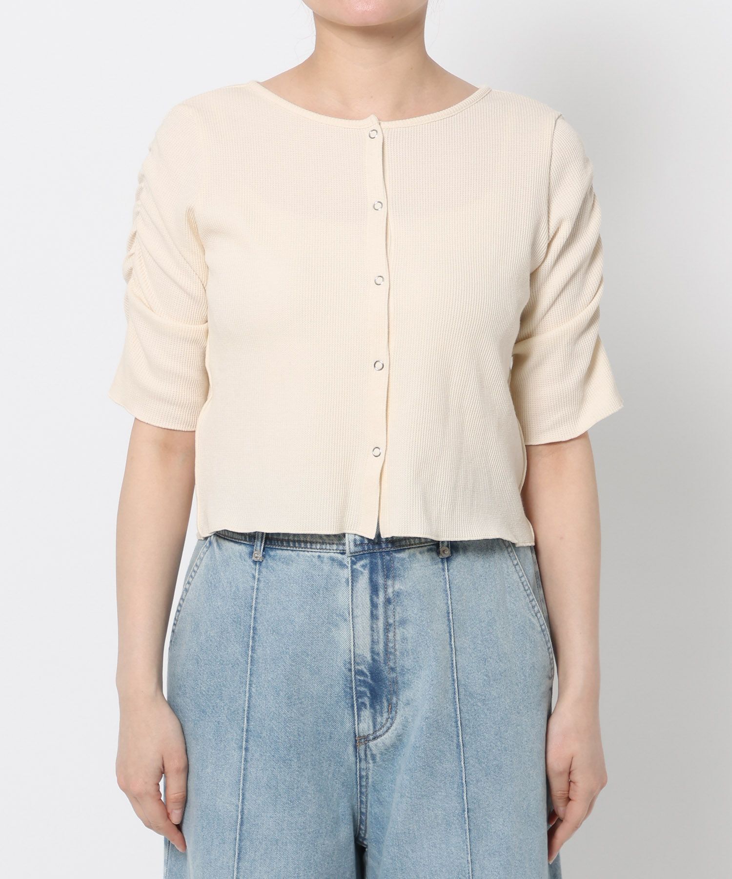 LOWRYS FARM「ｼｮﾙﾀﾞｰﾊﾟﾌCD5S」|Tシャツ・カットソー|