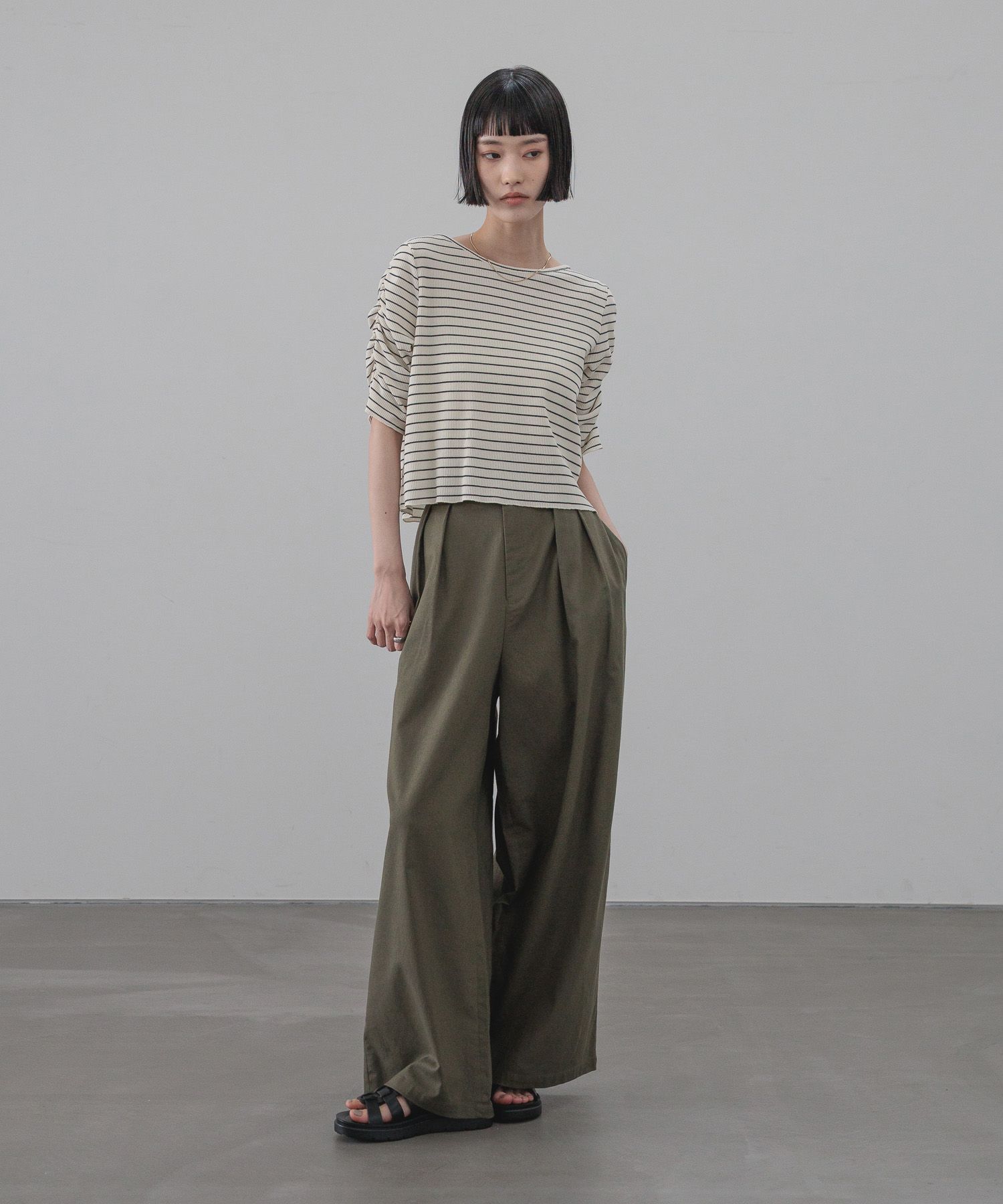 LOWRYS FARM「ｼｮﾙﾀﾞｰﾊﾟﾌCD5S」|Tシャツ・カットソー|