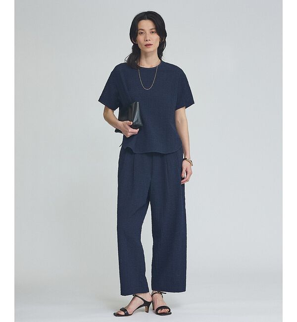 qualite「【セットアップ対応】シアーギンガムクロップドパンツ」|その他|