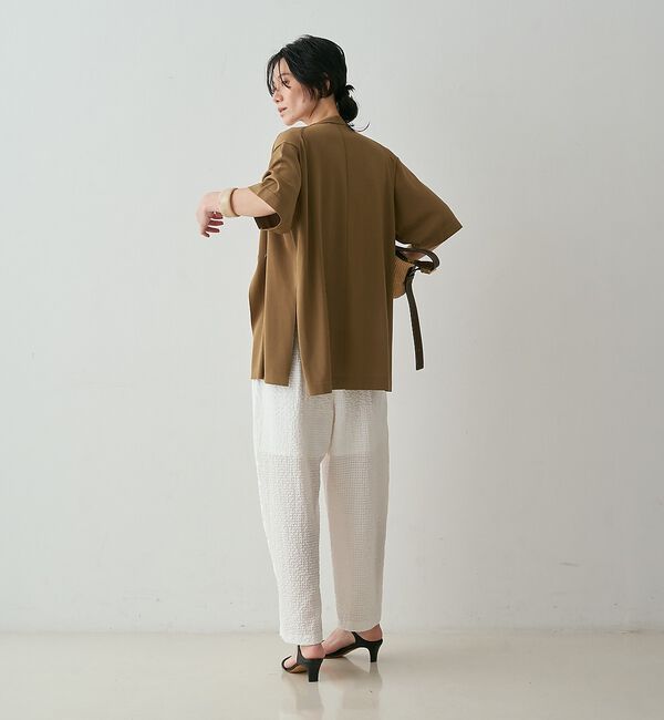 qualite「【セットアップ対応】シアーギンガムクロップドパンツ」|その他|