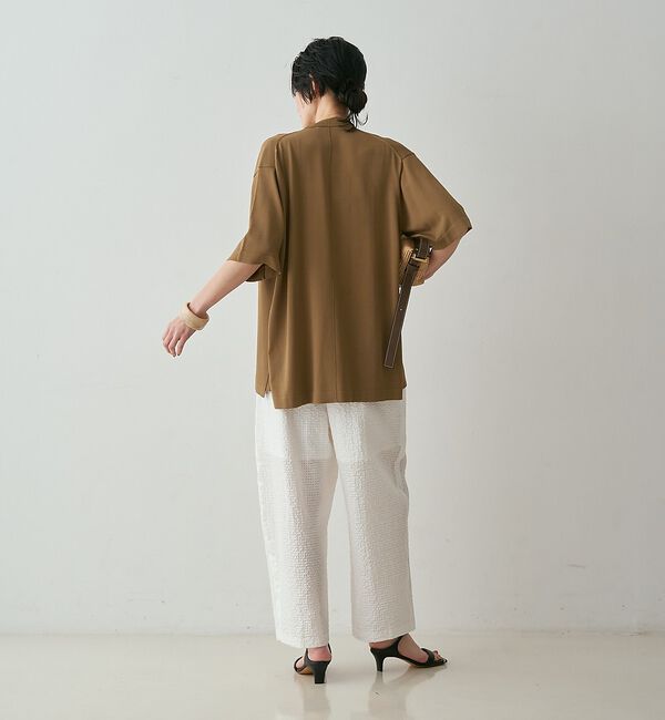 qualite「【セットアップ対応】シアーギンガムクロップドパンツ」|その他|