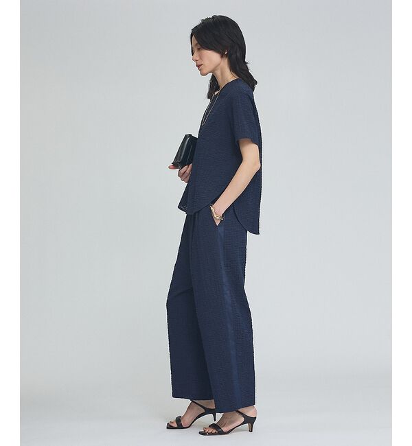 qualite「【セットアップ対応】シアーギンガムクロップドパンツ」|その他|