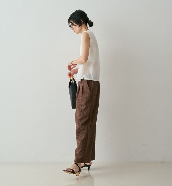 qualite「【セットアップ対応】シアーギンガムクロップドパンツ」|その他|