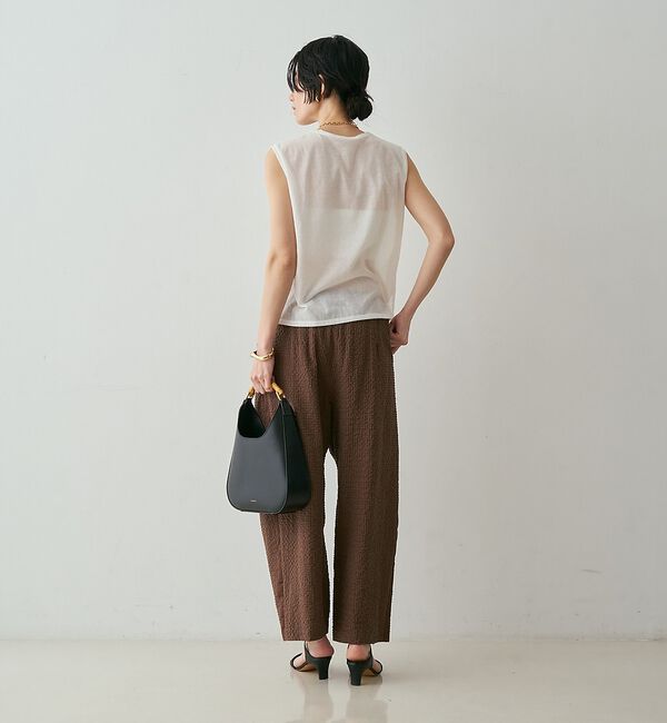 qualite「【セットアップ対応】シアーギンガムクロップドパンツ」|その他|