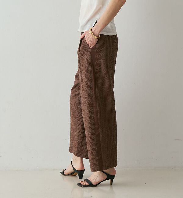 qualite「【セットアップ対応】シアーギンガムクロップドパンツ」|その他|