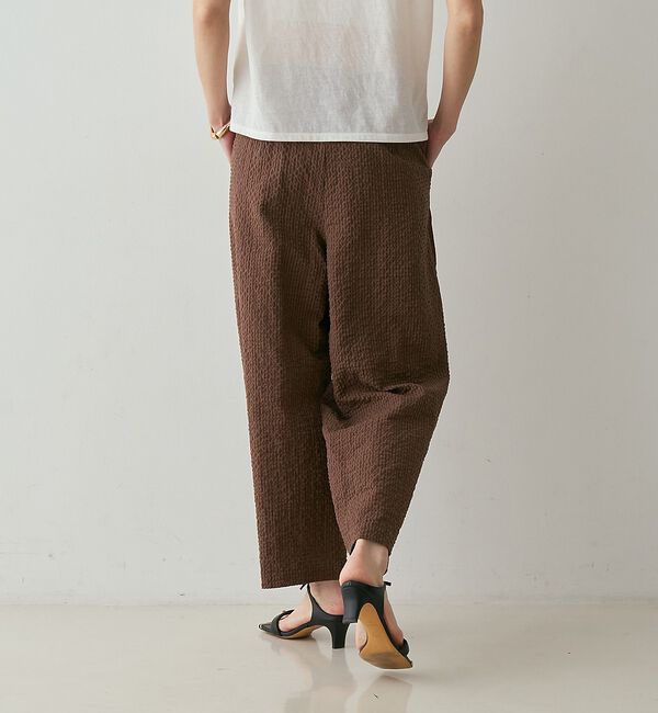 qualite「【セットアップ対応】シアーギンガムクロップドパンツ」|その他|