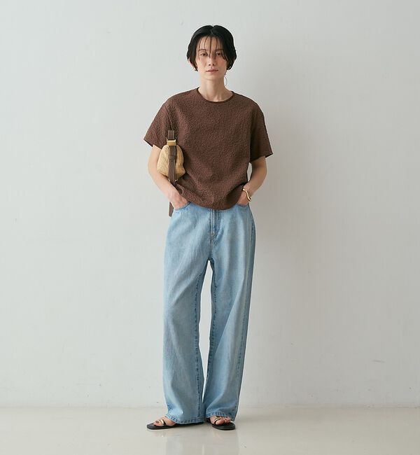 qualite「【セットアップ対応】シアーギンガムブラウス」|シャツ・ブラウス|