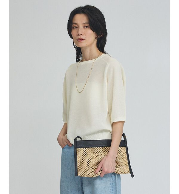 qualite「【上品夏ニット】リネンブレンドニットプルオーバー」|ニット・セーター|