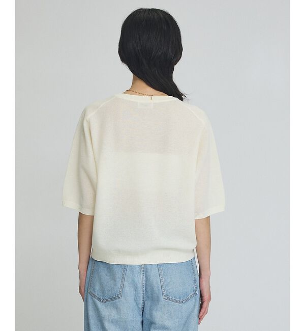 qualite「【上品夏ニット】リネンブレンドニットプルオーバー」|ニット・セーター|