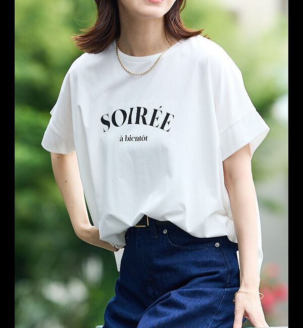 abahouse mavie「ワイドロゴTシャツ」|Tシャツ・カットソー|ホワイト系その他1