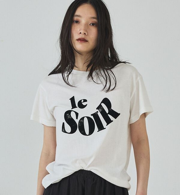 abahouse mavie「甘編み天竺ロゴTシャツ」|Tシャツ・カットソー|ホワイト