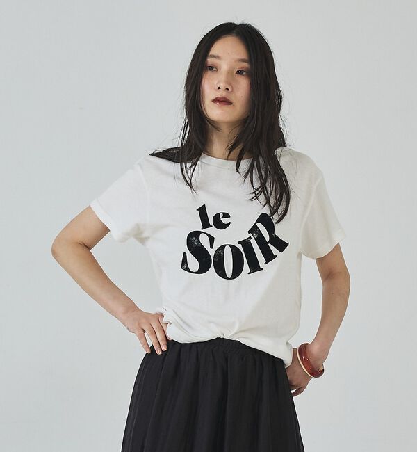 abahouse mavie「甘編み天竺ロゴTシャツ」|Tシャツ・カットソー|