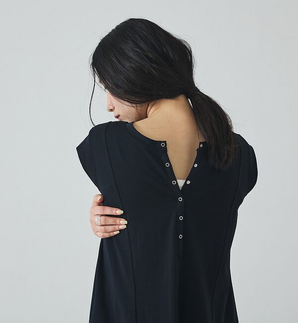 abahouse mavie「【接触冷感＆速乾】ヘンリーネック2WAYワンピース」|ワンピース|
