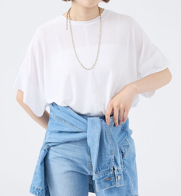 abahouse mavie「【二の腕カバー】スラブプルオーバー」|Tシャツ・カットソー|