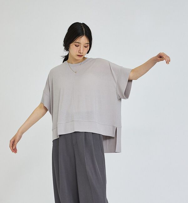 abahouse mavie「【二の腕カバー】スラブプルオーバー」|Tシャツ・カットソー|