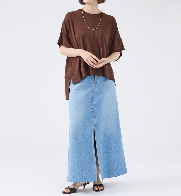 abahouse mavie「【二の腕カバー】スラブプルオーバー」|Tシャツ・カットソー|