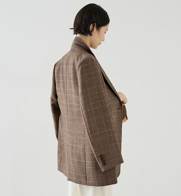 The Store by C' 「【COCUCA】グレンチェックジャケットコート」|テーラードジャケット|