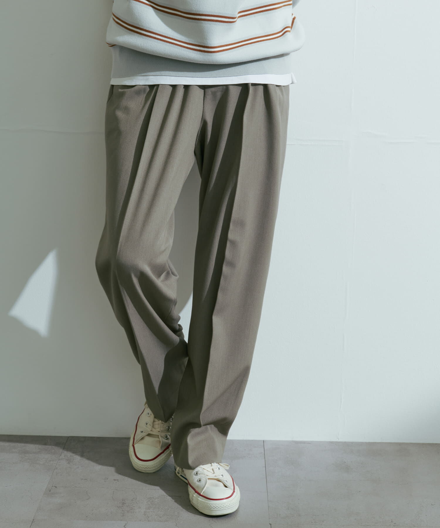 URBAN RESEARCH DOORS「『UR TECH』完声2タックワイドトラウザー」|その他|ベージュ系その他