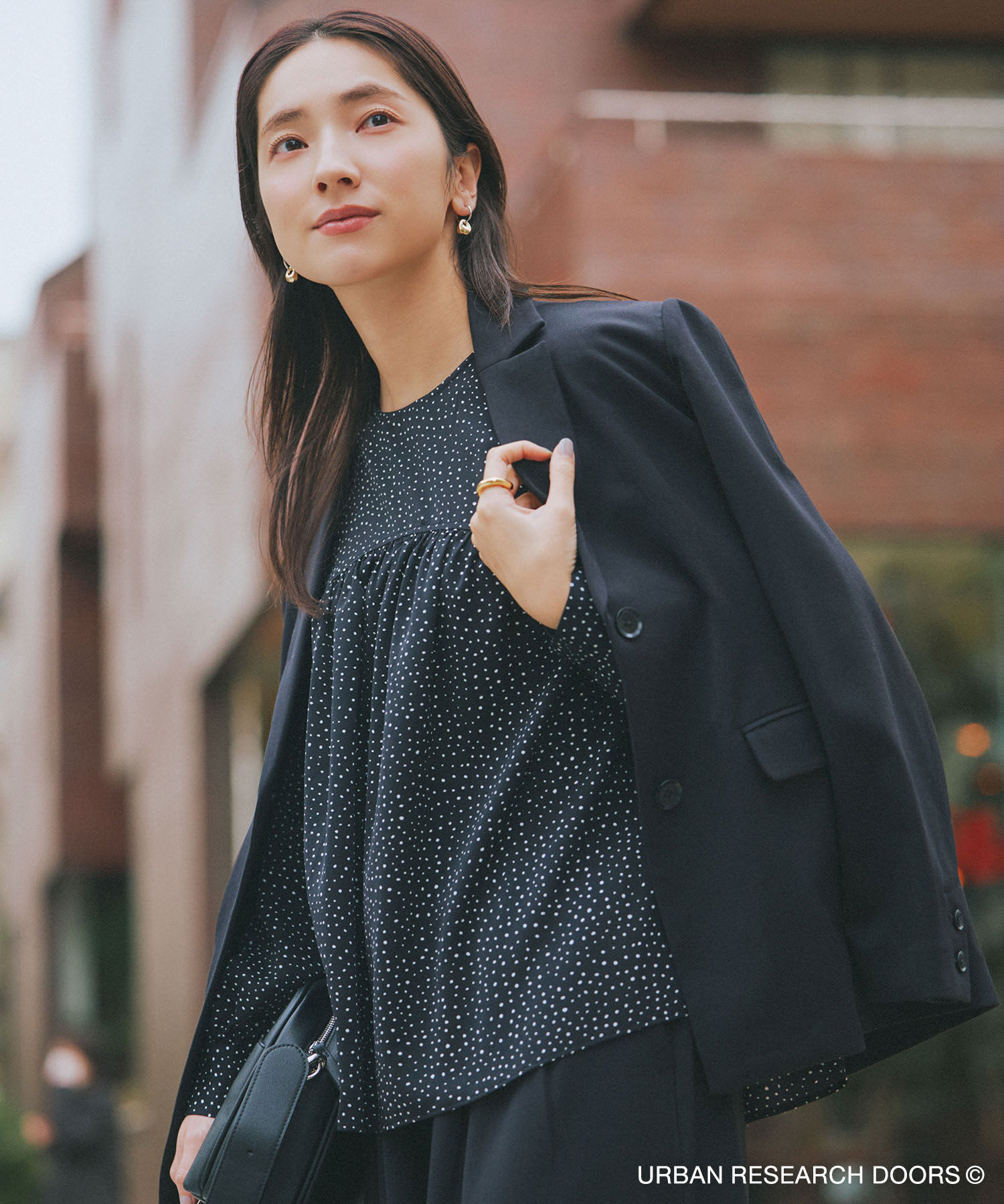 URBAN RESEARCH DOORS「『仁村紗和さん着用』『UR TECH』完声テーラードジャケット」|その他|ブラック