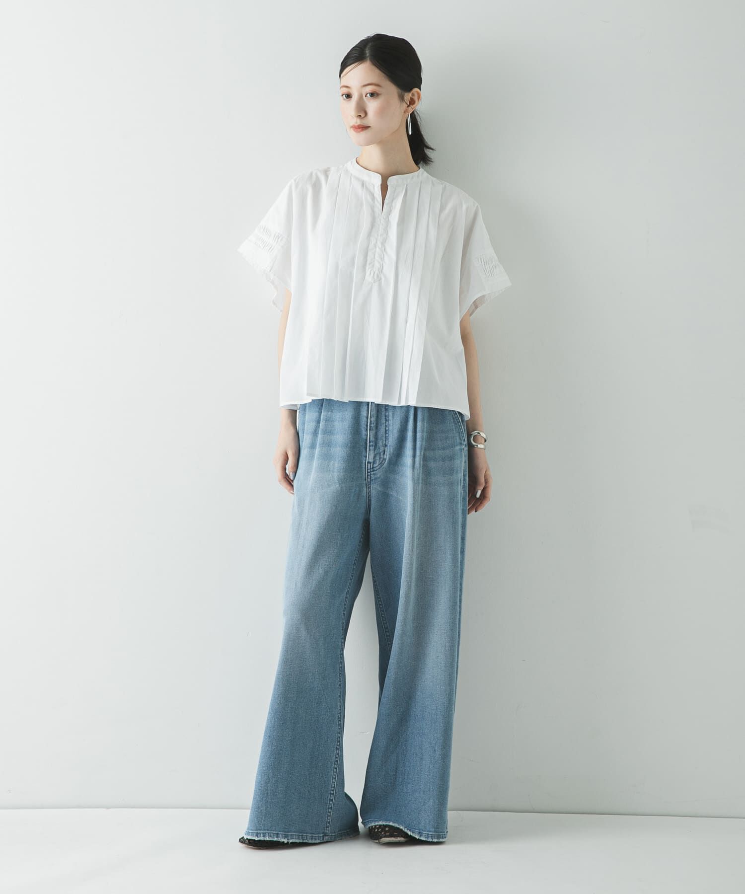 URBAN RESEARCH「『3サイズ展開』綿麻デニムイージーパンツ」|デニム|