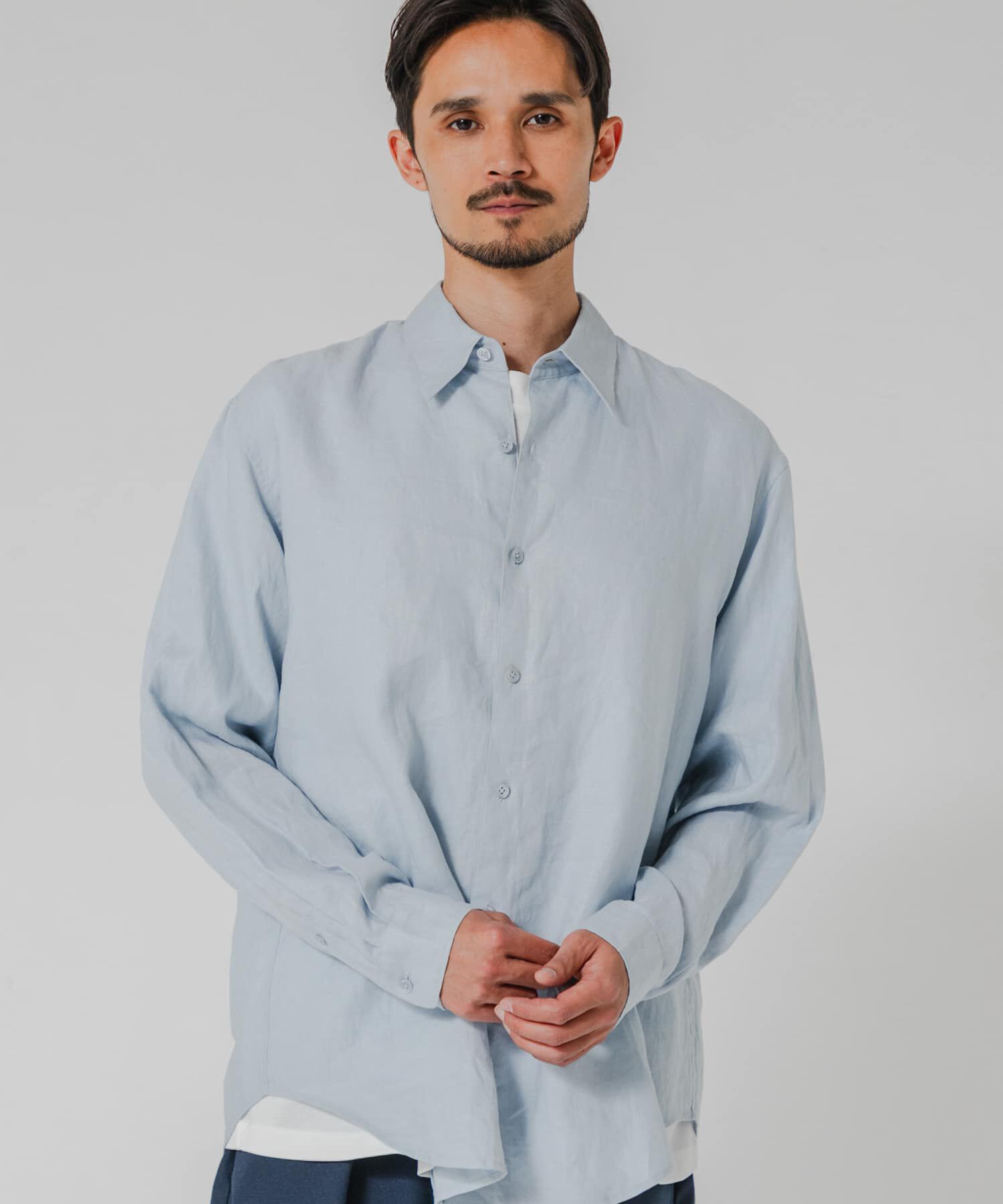 URBAN RESEARCH「LINEN REGULAR SHIRTS」|シャツ・ブラウス|ブルー系その他