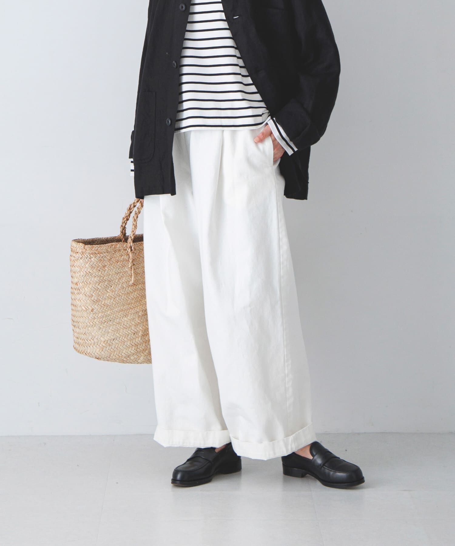 かぐれ「ホワイトデニムワイドパンツ」|その他|