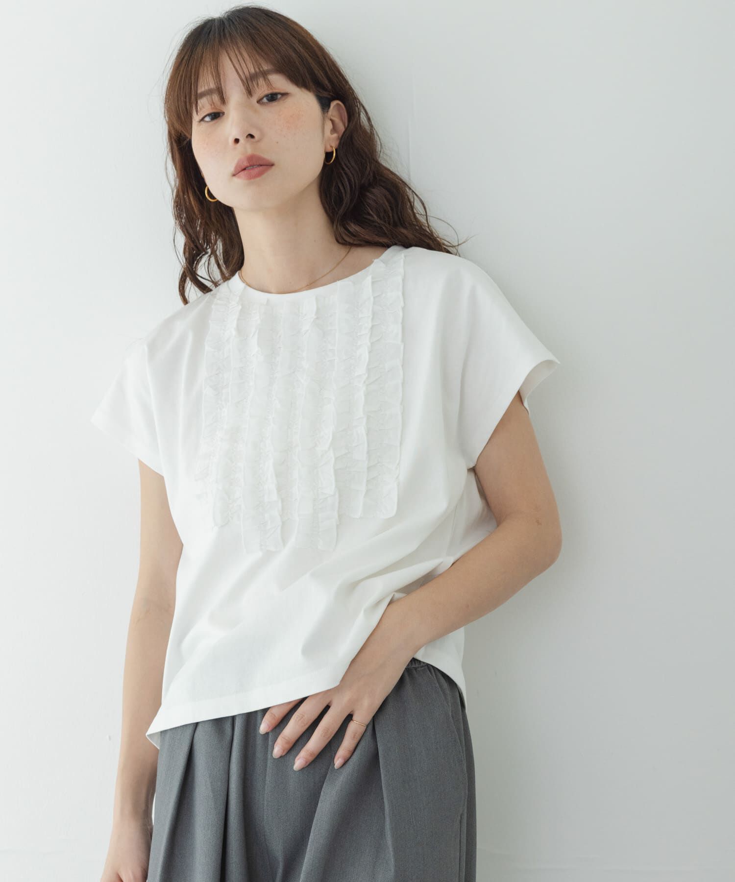 Sonny Label 「フロントフリルプルオーバー」|Tシャツ・カットソー|