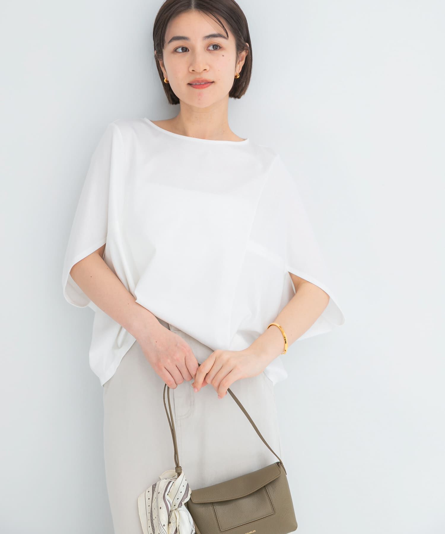 URBAN RESEARCH ROSSO「『WEB/一部店舗限定』UVカットクールタッチ5分袖ドルマンプルオーバー」|Tシャツ・カットソー|