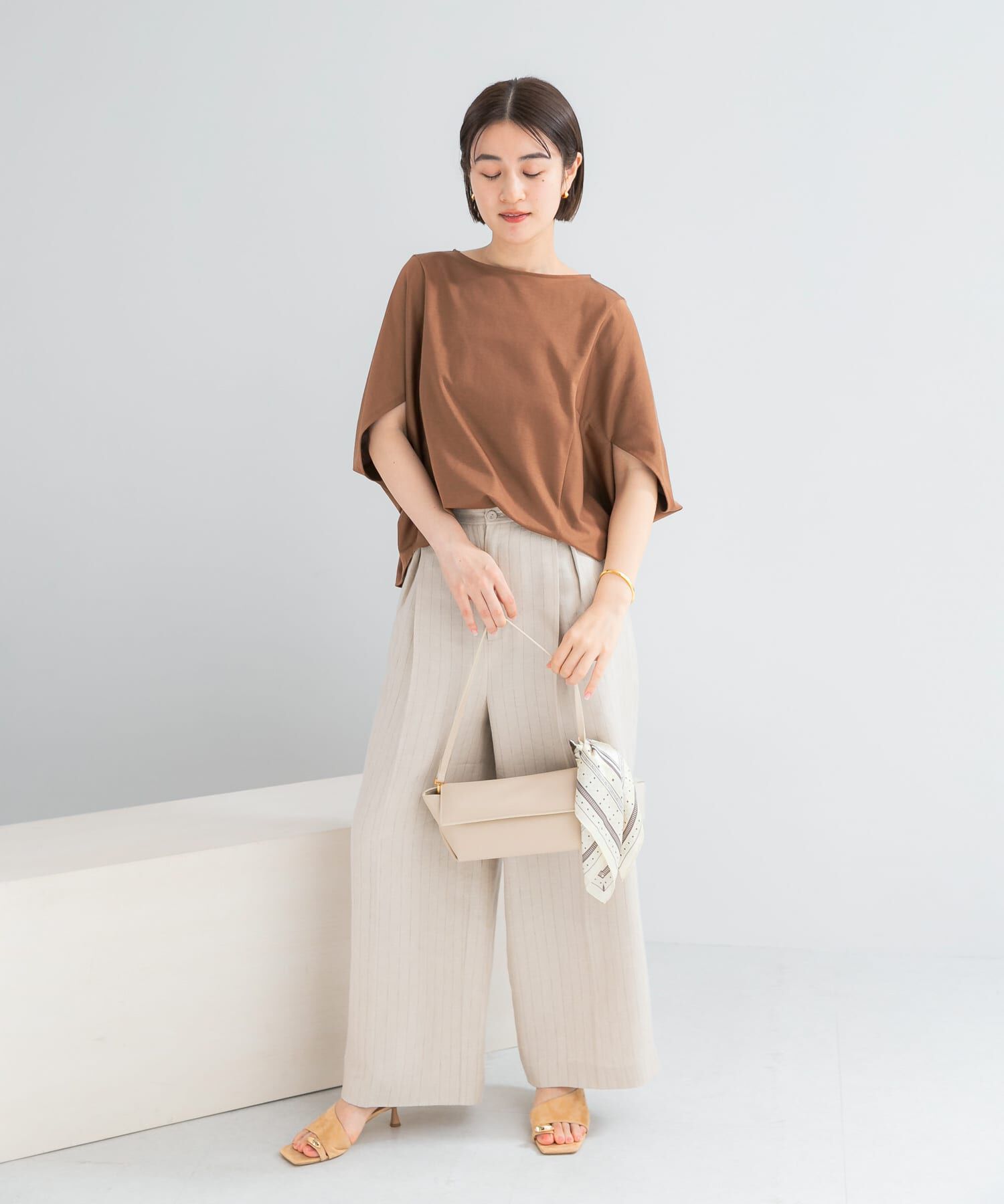 URBAN RESEARCH ROSSO「『WEB/一部店舗限定』UVカットクールタッチ5分袖ドルマンプルオーバー」|Tシャツ・カットソー|