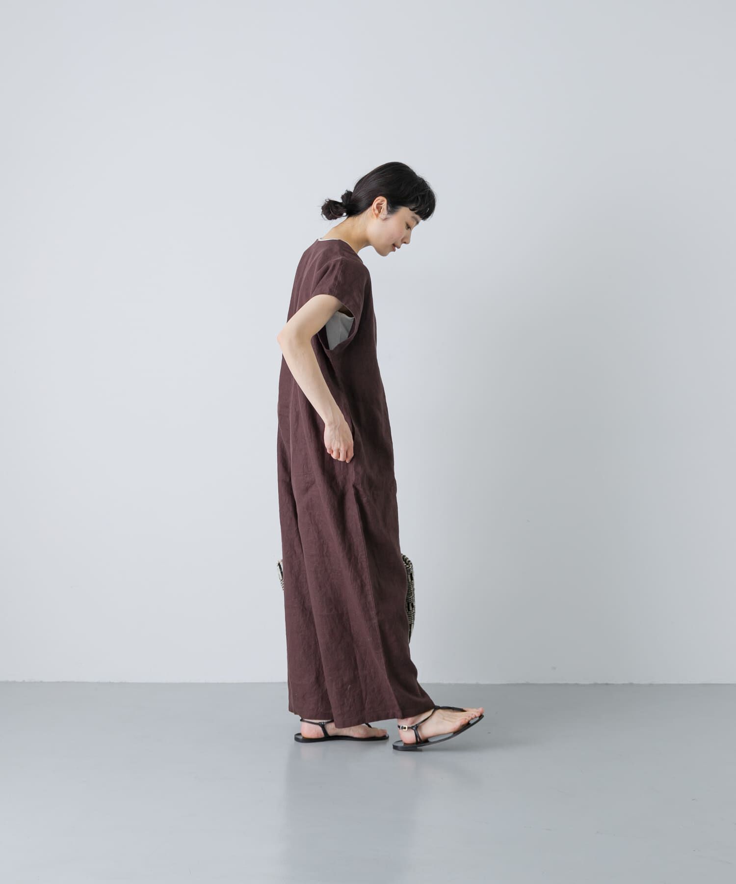 かぐれ「『2サイズ展開』リネンオールインワン」|オールインワン|