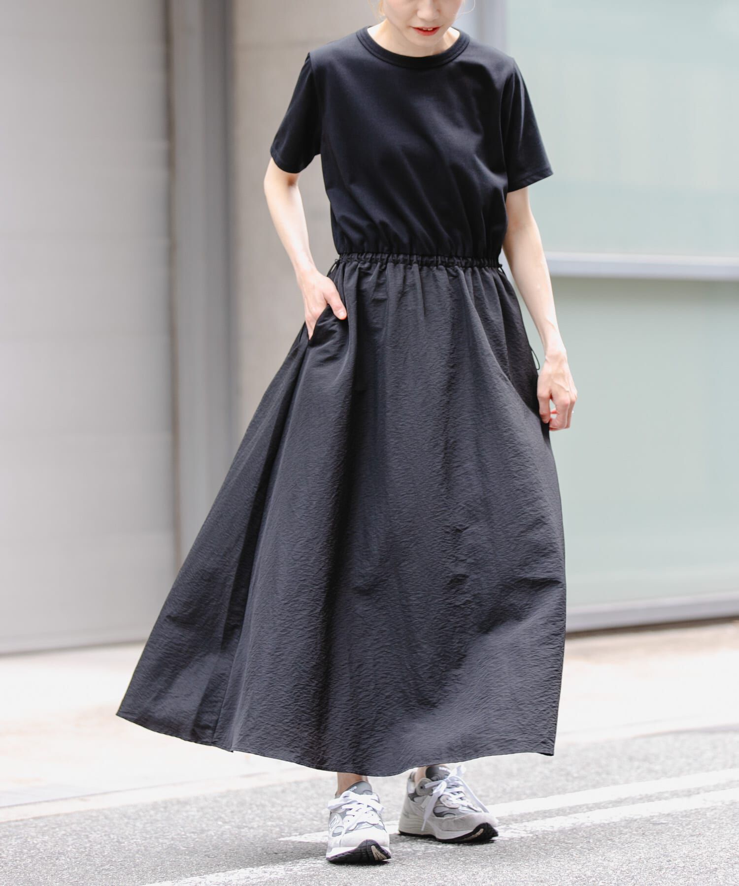 URBAN RESEARCH DOORS「FORK&SPOON　ドッキングワンピース」|その他|ブラック