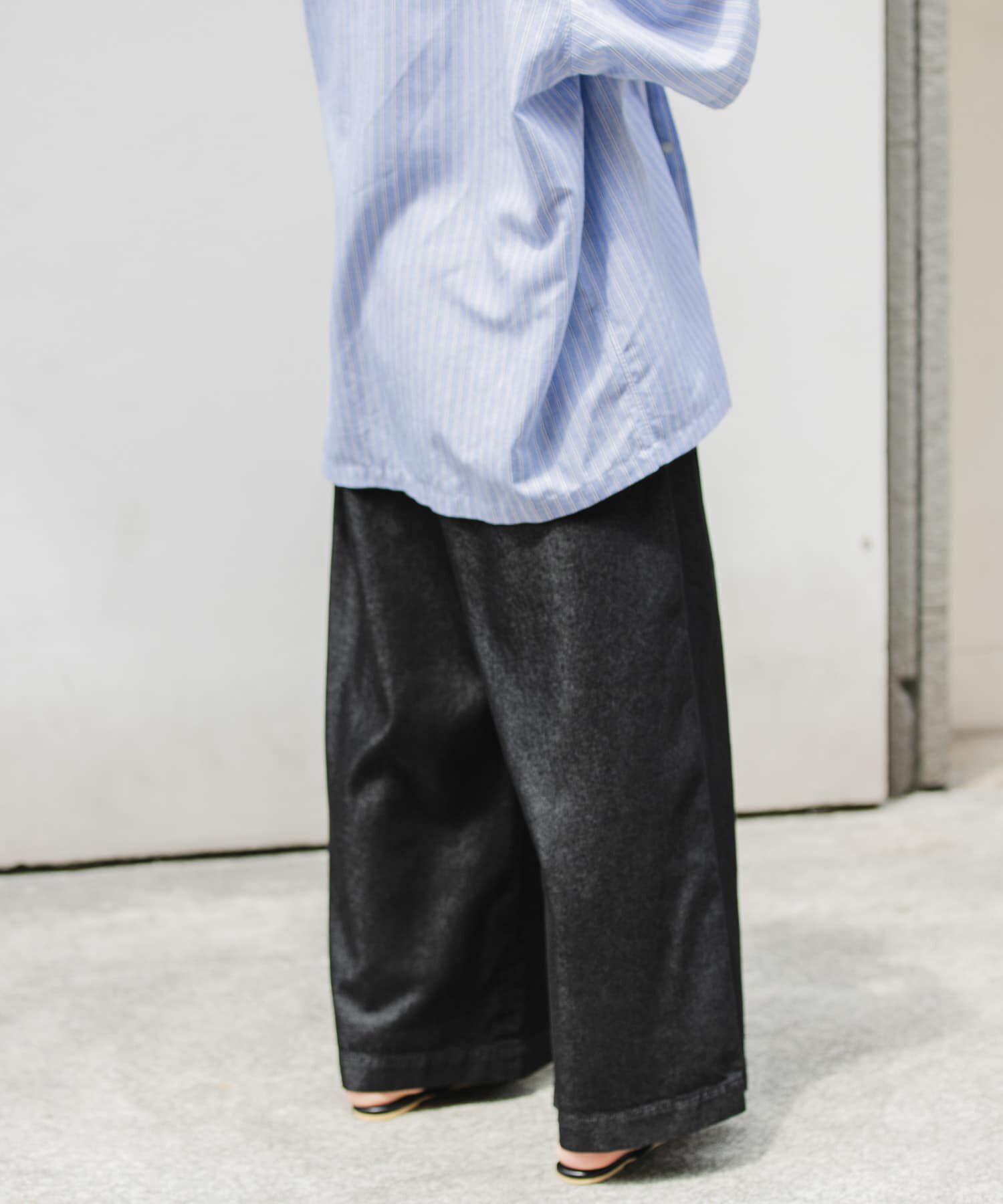 URBAN RESEARCH DOORS「FORK&SPOON　セルロースデニムワイドパンツ」|デニム|