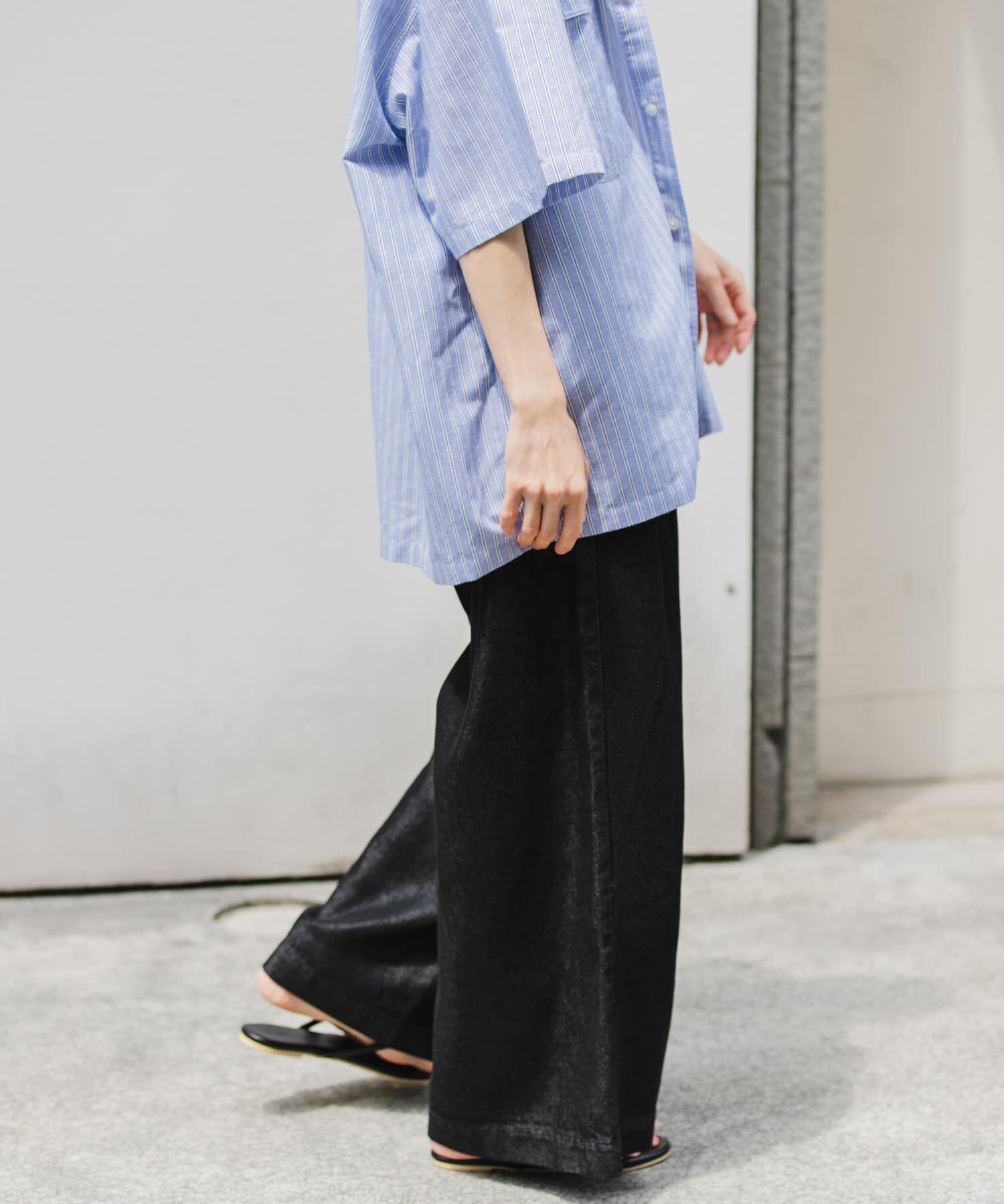 URBAN RESEARCH DOORS「FORK&SPOON　セルロースデニムワイドパンツ」|デニム|